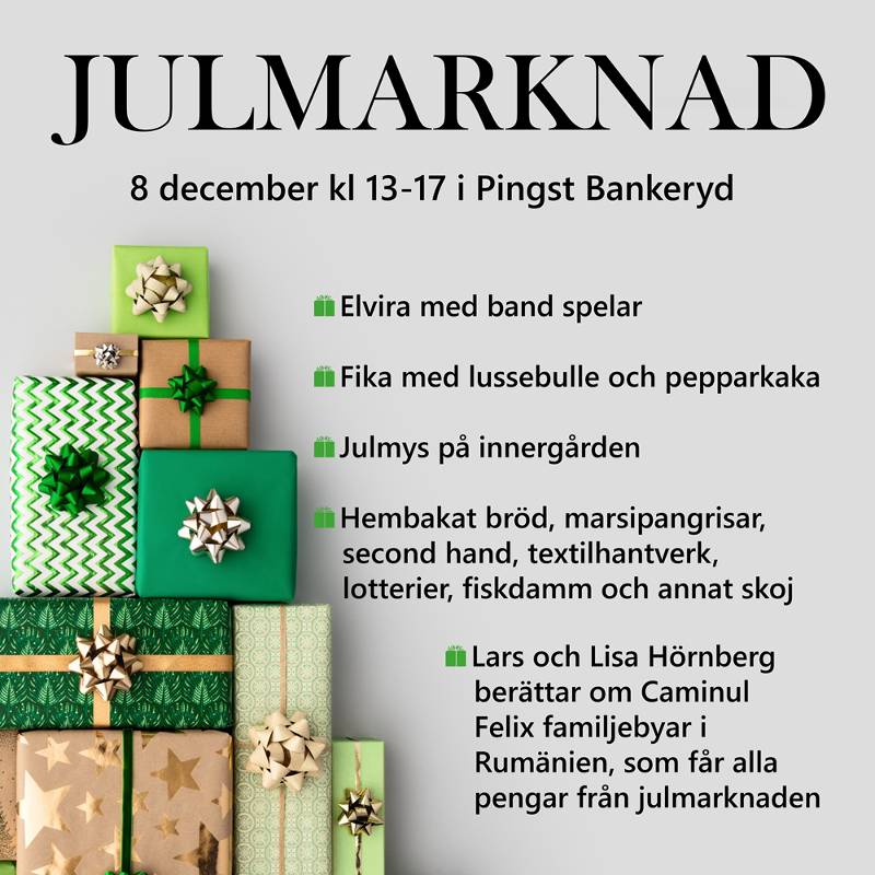 Julmarknad i Pingst Bankeryd