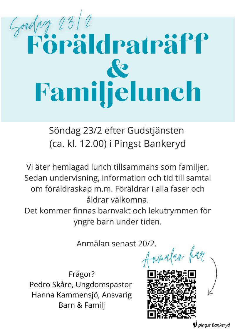 Föräldraträff & Familjelunch